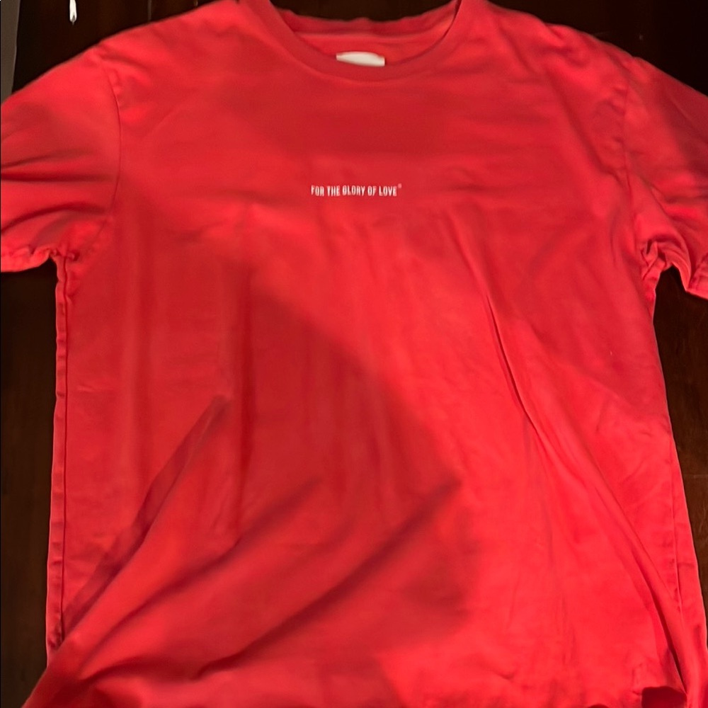 Red Graphic T-Shirt “FOR THE GLORY OF LOVE”